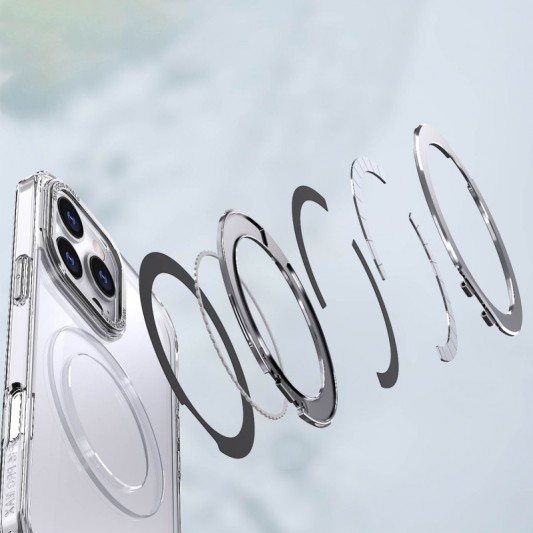 Чохол TPU+PC Empire with MagSafe and Ring для Apple iPhone 16 Pro (6.3") Clear - зображення 6 
