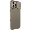 Карбоновая накладка Nillkin CamShield Pro для Apple iPhone 16 Pro (6.3") Gold