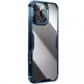 TPU чехол Nillkin Nature Pro Series для Apple iPhone 16 Pro (6.3 дюйма) Синий (прозрачный)