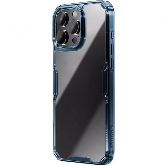 TPU чехол Nillkin Nature Pro Series для Apple iPhone 16 Pro (6.3") Синий (прозрачный) - изображение 2