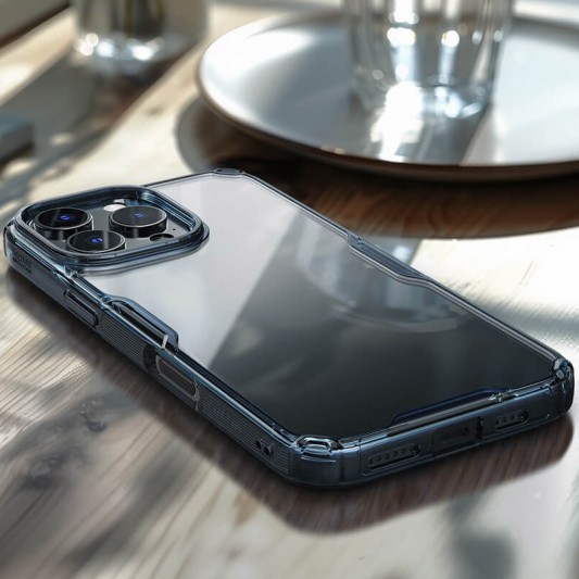 TPU чехол Nillkin Nature Pro Series для Apple iPhone 16 Pro (6.3") Синий (прозрачный) - изображение 5