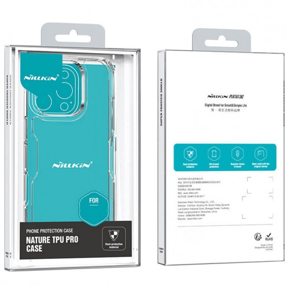 TPU чехол Nillkin Nature Pro Series для Apple iPhone 16 Pro Max (6.9") Бесцветный (прозрачный)