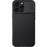 Карбоновая накладка Nillkin CamShield Pro для Apple iPhone 16 Pro Max (6.9 дюйма) Black Карбоновая накладка Nillkin CamShield Pro для Apple iPhone 16 Pro Max (6.9 дюйма) Black