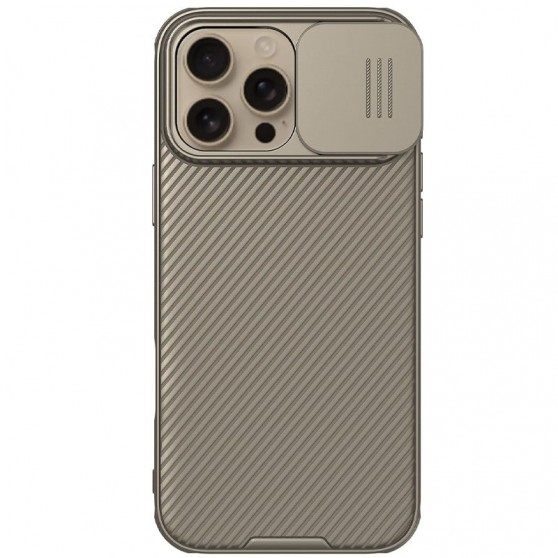 Карбонова накладка Nillkin CamShield Pro для Apple iPhone 16 Pro Max (6.9") Gold