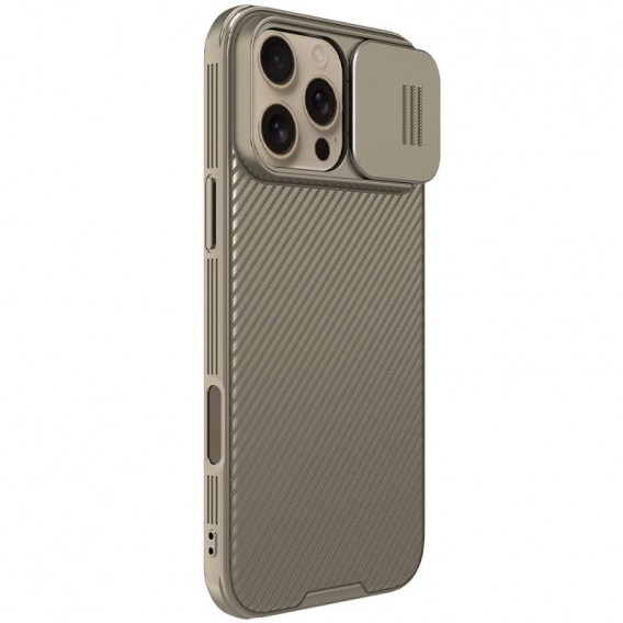 Карбонова накладка Nillkin CamShield Pro для Apple iPhone 16 Pro Max (6.9") Gold