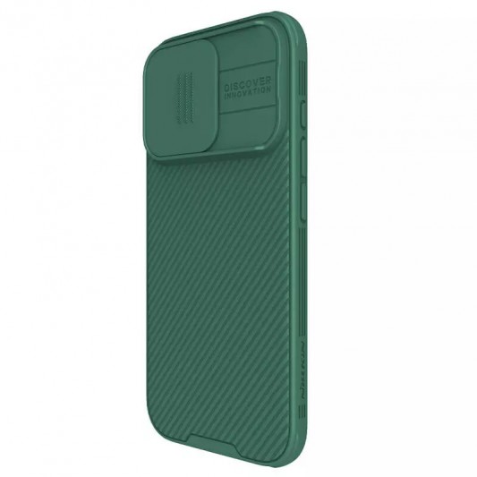 Карбоновая накладка Nillkin CamShield Pro Magnetic для Apple iPhone 16 Pro Max (6.9") Deep Green - изображение 1