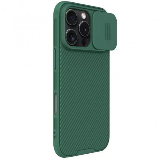 Карбоновая накладка Nillkin CamShield Pro Magnetic для Apple iPhone 16 Pro Max (6.9") Deep Green - изображение 2