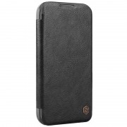 Кожаный чехол-книга Nillkin Qin Prop для Apple iPhone 16 Pro (6.3") Black