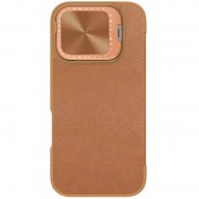 Кожаный чехол-книга Nillkin Qin Prop для Apple iPhone 16 Pro Max (6.9") Brown