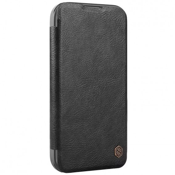 Кожаный чехол-книга Nillkin Qin Prop для Apple iPhone 16 Pro Max (6.9") Black