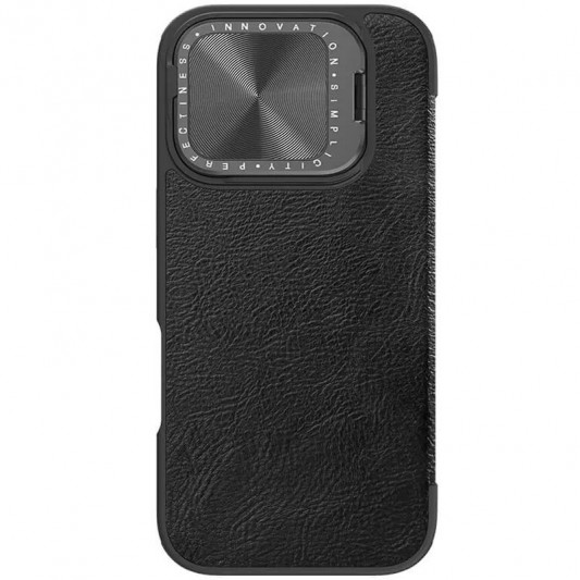 Кожаный чехол-книга Nillkin Qin Prop для Apple iPhone 16 Pro Max (6.9") Black - изображение 1