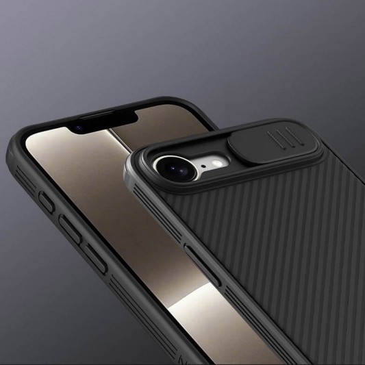 Карбоновая накладка Nillkin CamShield Pro для Apple iPhone 16e (6.1") Black - изображение 5