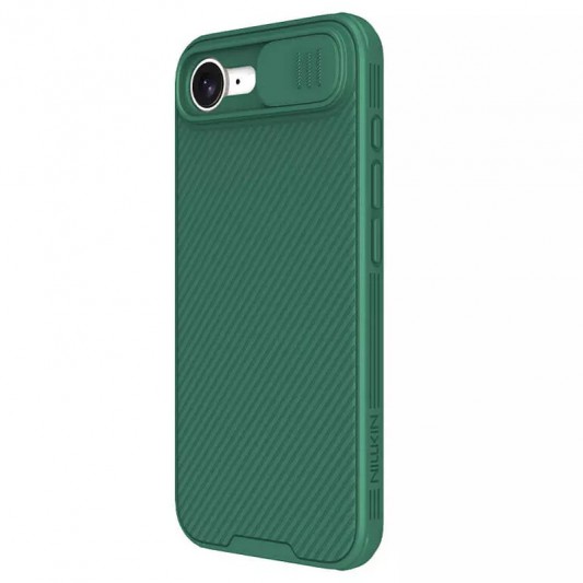Карбоновая накладка Nillkin CamShield Pro для Apple iPhone 16e (6.1") Deep Green - изображение 1