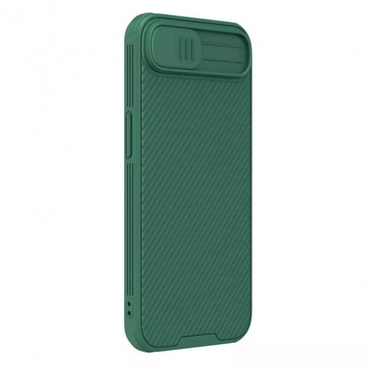 Карбоновая накладка Nillkin CamShield Pro для Apple iPhone 16e (6.1") Deep Green - изображение 2