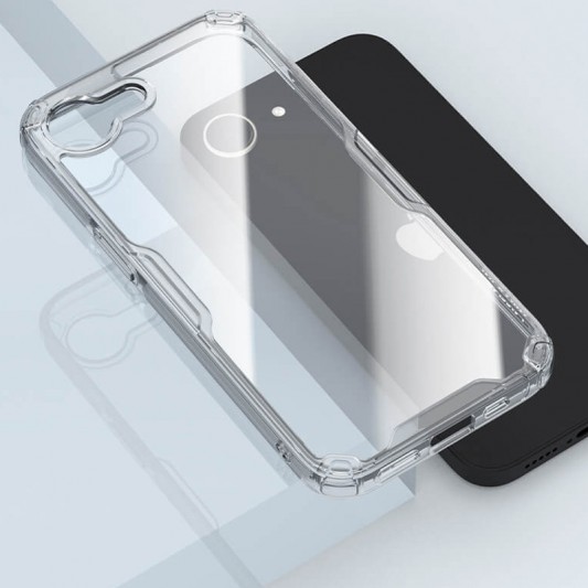 TPU чехол Nillkin Nature Pro Series для Apple iPhone 16e (6.1") Бесцветный (прозрачный) - изображение 3
