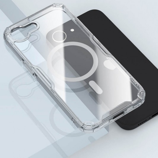 TPU чехол Nillkin Nature Pro Magnetic для Apple iPhone 16e (6.1") Бесцветный (прозрачный) - изображение 5