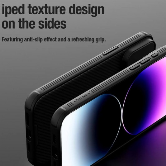 Карбоновая накладка Nillkin CamShield Pro для Apple iPhone 15 Pro (6.1") Black - изображение 6