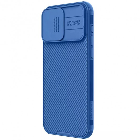 Карбоновая накладка Nillkin CamShield Pro для Apple iPhone 15 Pro (6.1") Blue - изображение 1