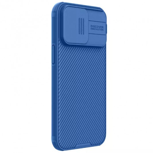Карбоновая накладка Nillkin CamShield Pro для Apple iPhone 15 Pro (6.1") Blue - изображение 2