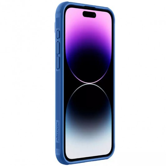 Карбоновая накладка Nillkin CamShield Pro для Apple iPhone 15 Pro (6.1") Blue - изображение 3