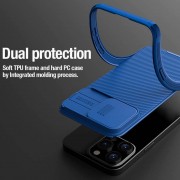 Карбоновая накладка Nillkin CamShield Pro для Apple iPhone 15 Pro (6.1") Blue