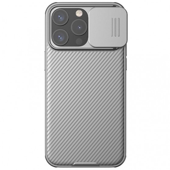 Карбоновая накладка Nillkin CamShield Pro для Apple iPhone 15 Pro (6.1") Titanium Gray