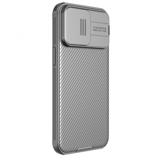 Карбоновая накладка Nillkin CamShield Pro для Apple iPhone 15 Pro (6.1") Titanium Gray - изображение 2