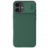 Карбоновая накладка Nillkin CamShield Pro для Apple iPhone 16 (6.1 дюйма) Deep Green Карбоновая накладка Nillkin CamShield Pro для Apple iPhone 16 (6.1 дюйма) Deep Green