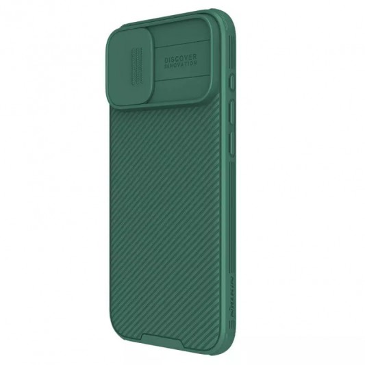 Карбоновая накладка Nillkin CamShield Pro для Apple iPhone 16 (6.1") Deep Green - изображение 1