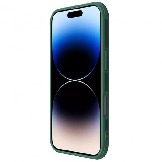 Карбоновая накладка Nillkin CamShield Pro для Apple iPhone 16 (6.1") Deep Green - изображение 2