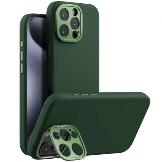 Чехол Silicone Nillkin LensWing Prop Magnetic для Apple iPhone 16 Pro (6.3") Зеленый / Green - изображение 1