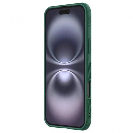 Чехол Nillkin Matte Pro для Apple iPhone 16 (6.1") Зеленый / Deep Green - изображение 4
