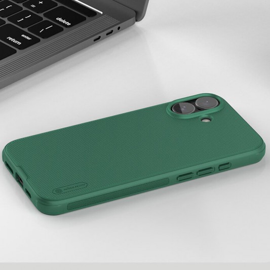 Чехол Nillkin Matte Pro для Apple iPhone 16 (6.1") Зеленый / Deep Green - изображение 6