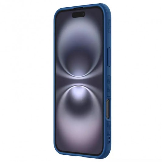 Чехол Nillkin Matte Pro для Apple iPhone 16 (6.1") Синий/Blue - изображение 4