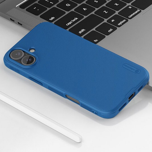 Чехол Nillkin Matte Pro для Apple iPhone 16 (6.1") Синий/Blue - изображение 6