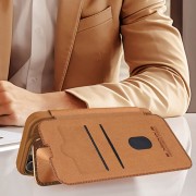 Кожаный чехол-книга Nillkin Qin Prop для Apple iPhone 16 (6.1") Brown