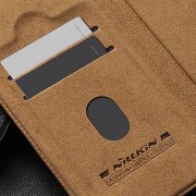 Кожаный чехол-книга Nillkin Qin Prop для Apple iPhone 16 (6.1") Brown