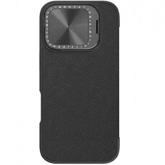 Кожаный чехол-книга Nillkin Qin Prop Plain Camshield для Apple iPhone 16 Pro Max (6.9") Classic Black