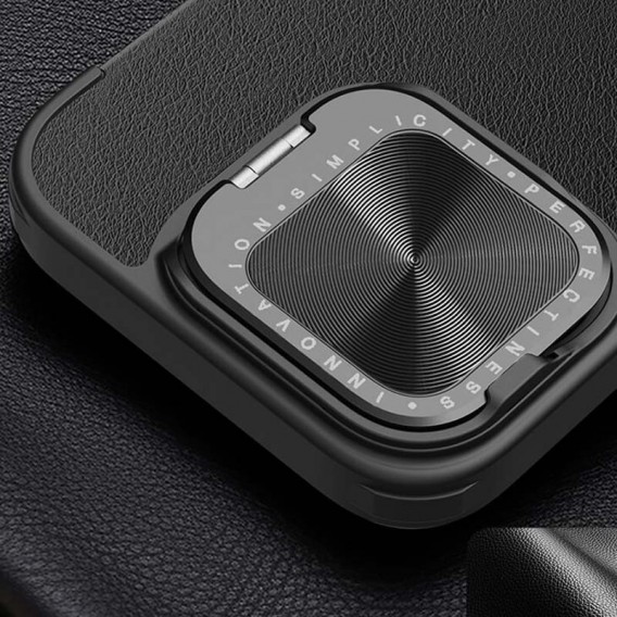 Кожаный чехол-книга Nillkin Qin Prop Plain Camshield для Apple iPhone 16 Pro Max (6.9") Classic Black