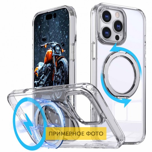 Чехол TPU+PC Empire с MagSafe and Ring для iPhone 16 Plus (6.7") Clear - изображение 1
