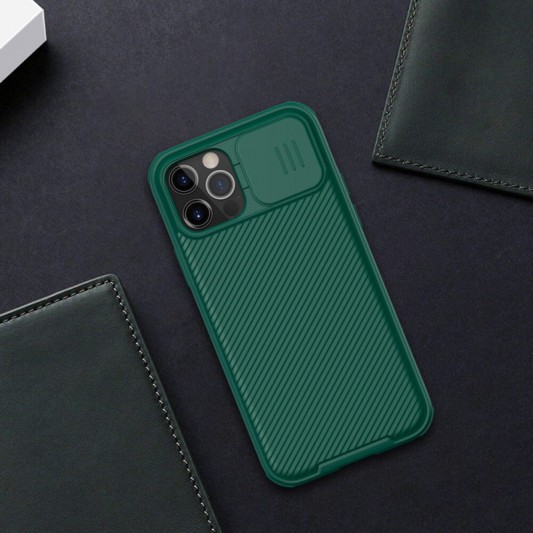 Карбонова накладка Nillkin CamShield Pro для Apple iPhone 14 Pro Max (6.7") Зелений / Dark Green - зображення 3 