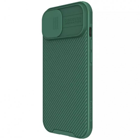 Карбонова накладка Nillkin CamShield Pro Magnetic для Apple iPhone 15 (6.1") Deep Green