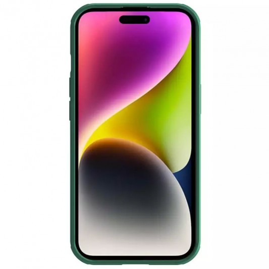 Карбоновая накладка Nillkin CamShield Pro Magnetic для Apple iPhone 15 (6.1") Deep Green - изображение 2