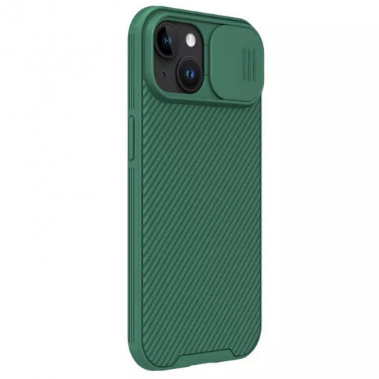 Карбоновая накладка Nillkin CamShield Pro Magnetic для Apple iPhone 15 (6.1") Deep Green - изображение 3
