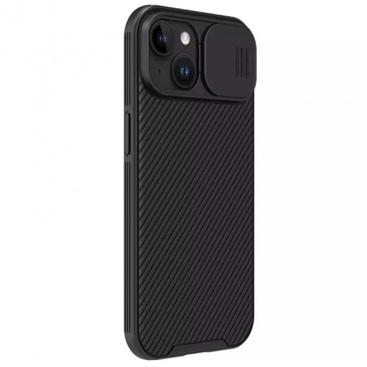 Карбоновая накладка Nillkin CamShield Pro для Apple iPhone 15 (6.1") Black - изображение 3