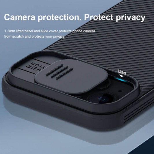 Карбоновая накладка Nillkin CamShield Pro для Apple iPhone 15 (6.1") Black - изображение 6