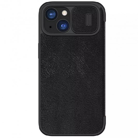 Шкіряний чохол-книжка Nillkin Qin Pro Camshield для Apple iPhone 15 (6.1") Чорний