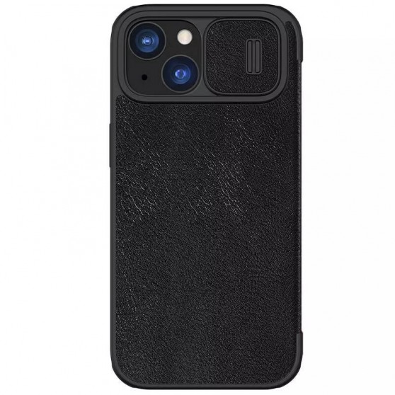 Шкіряний чохол-книжка Nillkin Qin Pro Camshield для Apple iPhone 15 (6.1") Чорний