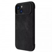 Шкіряний чохол-книжка Nillkin Qin Pro Camshield для Apple iPhone 15 (6.1") Чорний