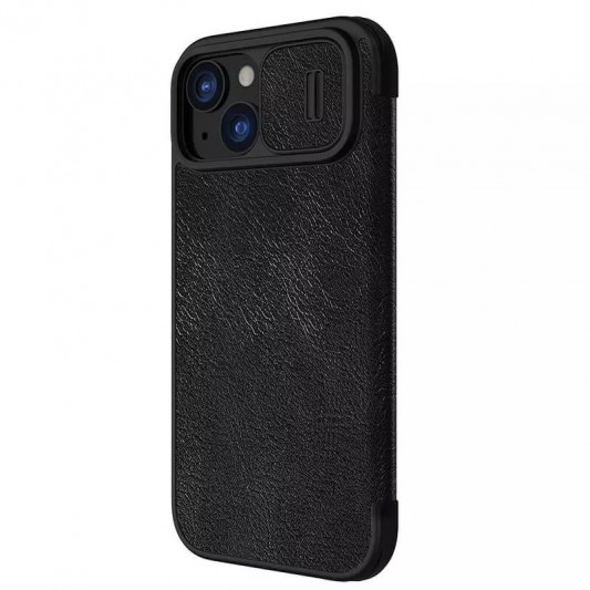 Шкіряний чохол-книжка Nillkin Qin Pro Camshield для Apple iPhone 15 (6.1") Чорний - зображення 1 